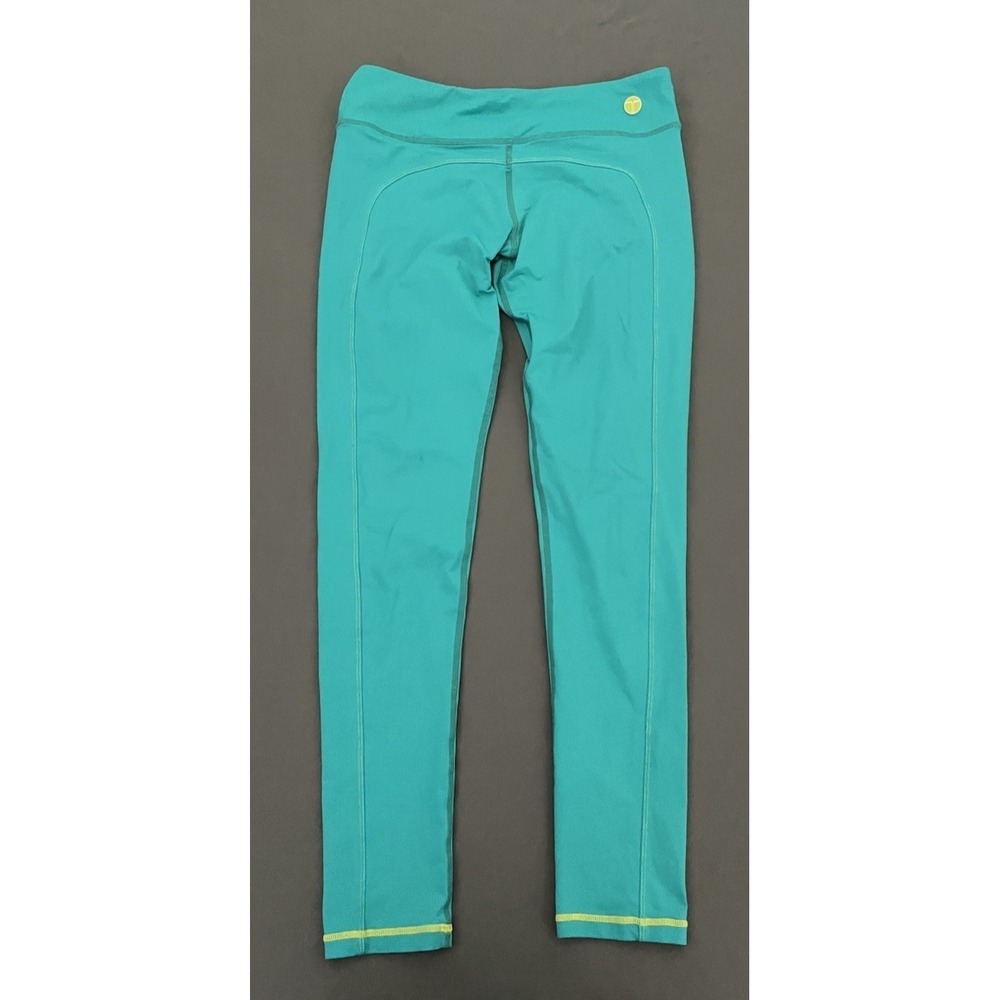 Trina Turk Athletic Leggings Women's Size Medium Teal/ Green Stretch‎ Pocket